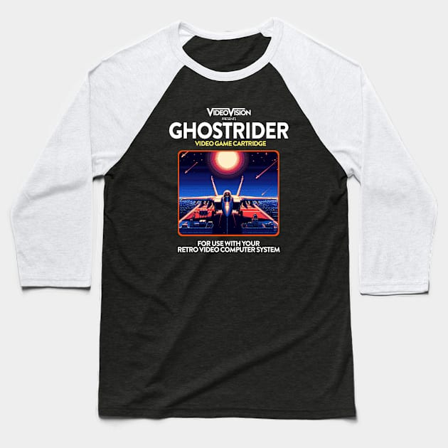 Ghostrider 80s Game Baseball T-Shirt by PopCultureShirts